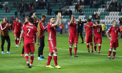 Квалификация Евро-2020. Эстония - Беларусь. Сборная Беларуси. Фото delfi.ee