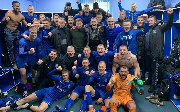 ФК Слуцк после победы над минским "Динамо" в Кубке Беларуси 2022/23