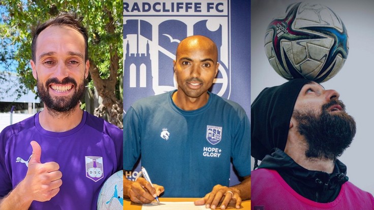 Эрнан Фигередо, Нивалдо, Элис Бакай (Фото: ФК Дефенсор, ФК Рэдклифф, instagram Элиса Бакая)