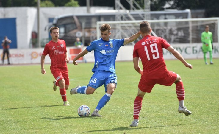 Кубок Беларуси-2023/24. Ислочь - Арсенал - 1:0. Александр Гуз и Александр Лях. Фото ФК "Ислочь"