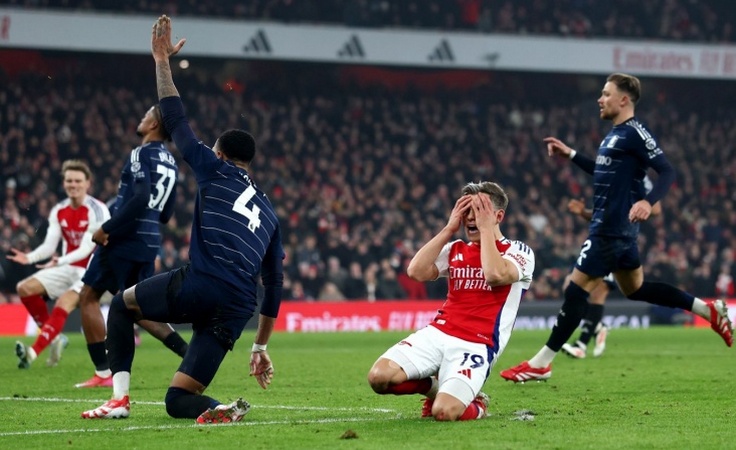 Англия-2024/25. 22-й тур. Арсенал - Астон Вилла - 2:2. Леандро Троссард