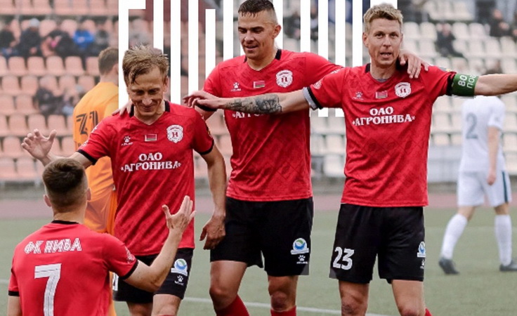 Николай Лешкевич, Павел Пампуха и Дмитрий Федорцов. Фото ФК "Нива"
