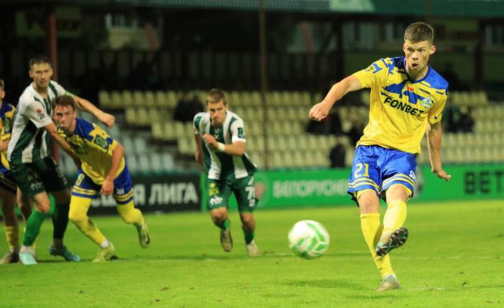 ЧБ-2025. 19-й тур. Гомель - БАТЭ - 2:3. Решающий пенальти Вадима Киселёва. Фото ФК БАТЭ