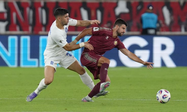 ЧМ-2026. Квалификация. Греция - Беларусь - 5:1. Валерий Громыко. Фото БФФ