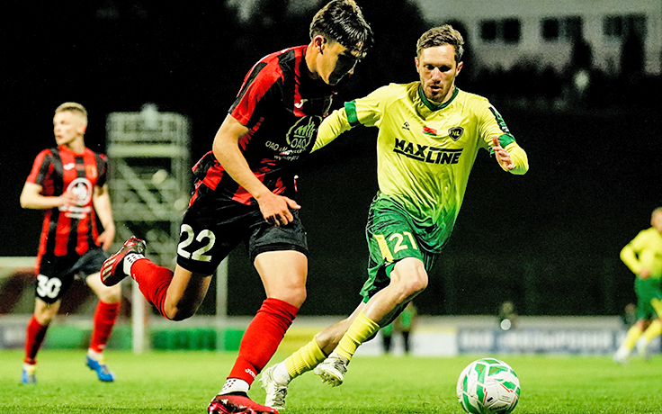 ЧБ-2025. Славия - МЛ. Антон Лукашов и Никита Глушков. Фото ФК "МЛ"