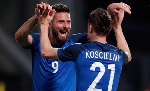 Оливье Жиру и Лора Косьельни. Фото Getty Images