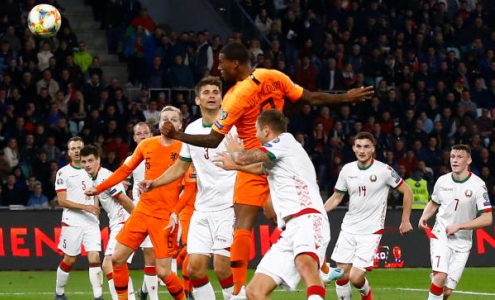 Квалификация Евро-2020. Беларусь - Нидерланды. Фото lequipe.fr