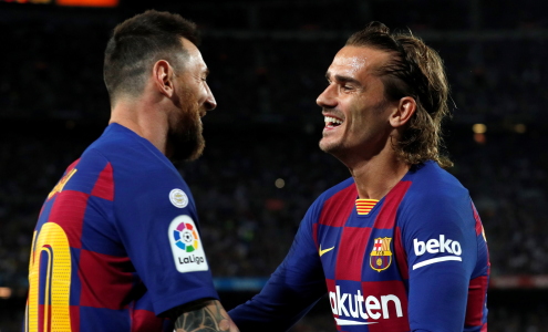 Лионель Месси и Антуан Гризманн