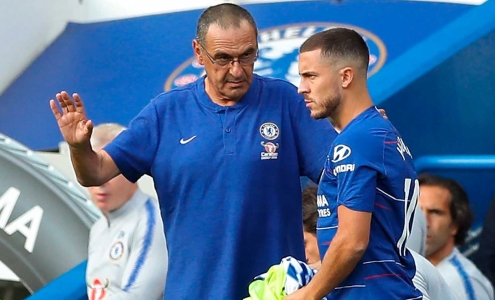 Маурицио Сарри и Эден Азар