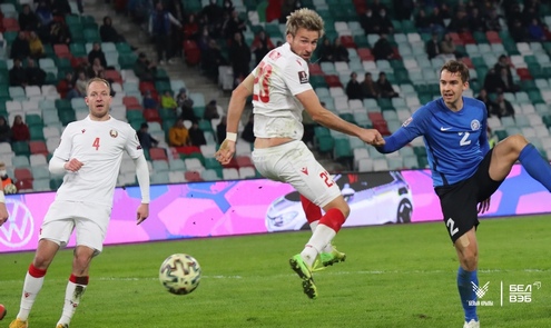 ЧМ-2022. Беларусь - Эстония - 4:2. Юрий Кендыш. Фото - АБФФ