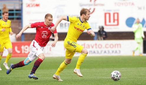 ЧБ-2020. Минск - БАТЭ - 0:3. Павел Нехайчик и Юрий Остроух. Фото - fcbate.by